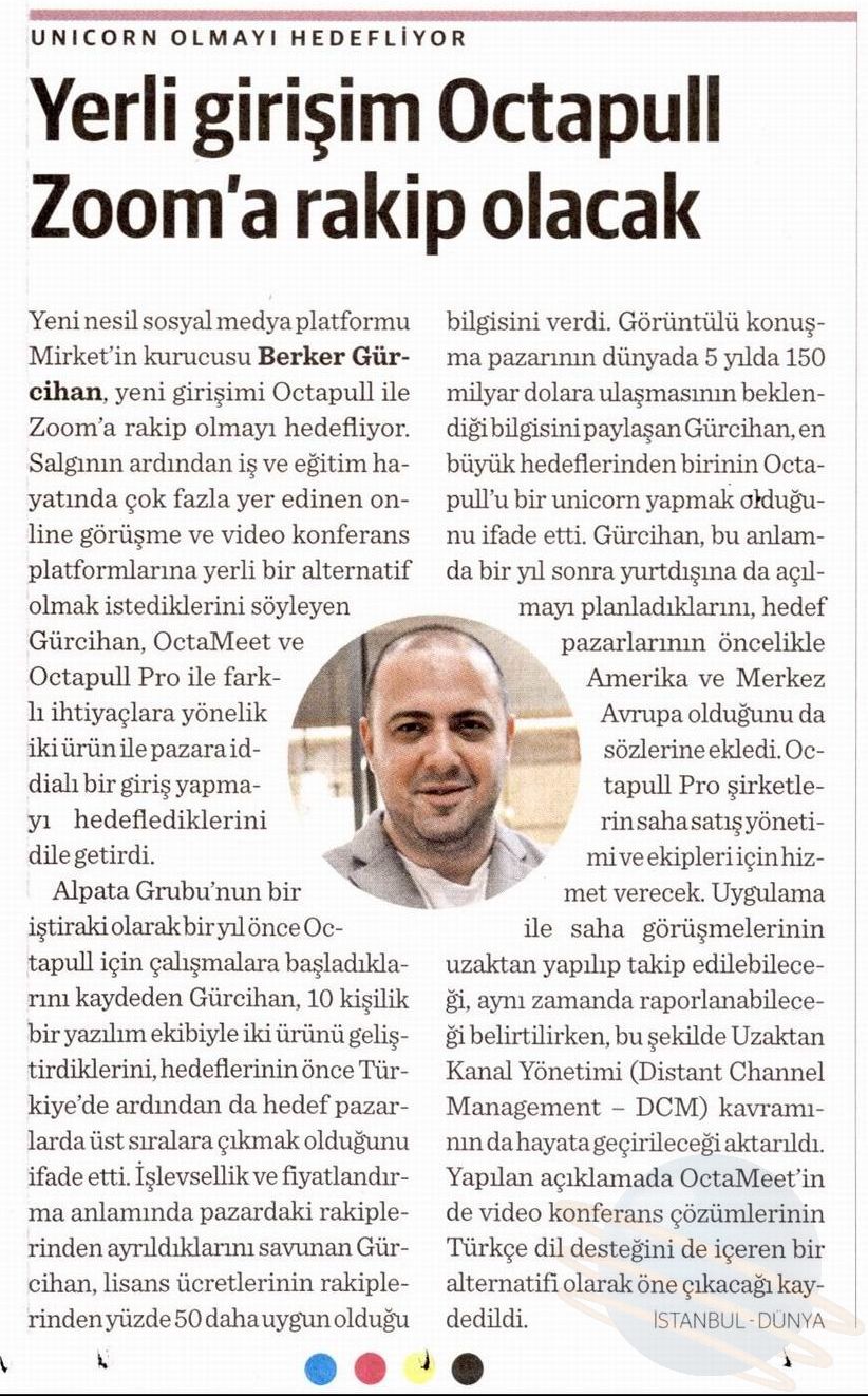 Yerli girişim Octapull Zoom’a rakip olacak
